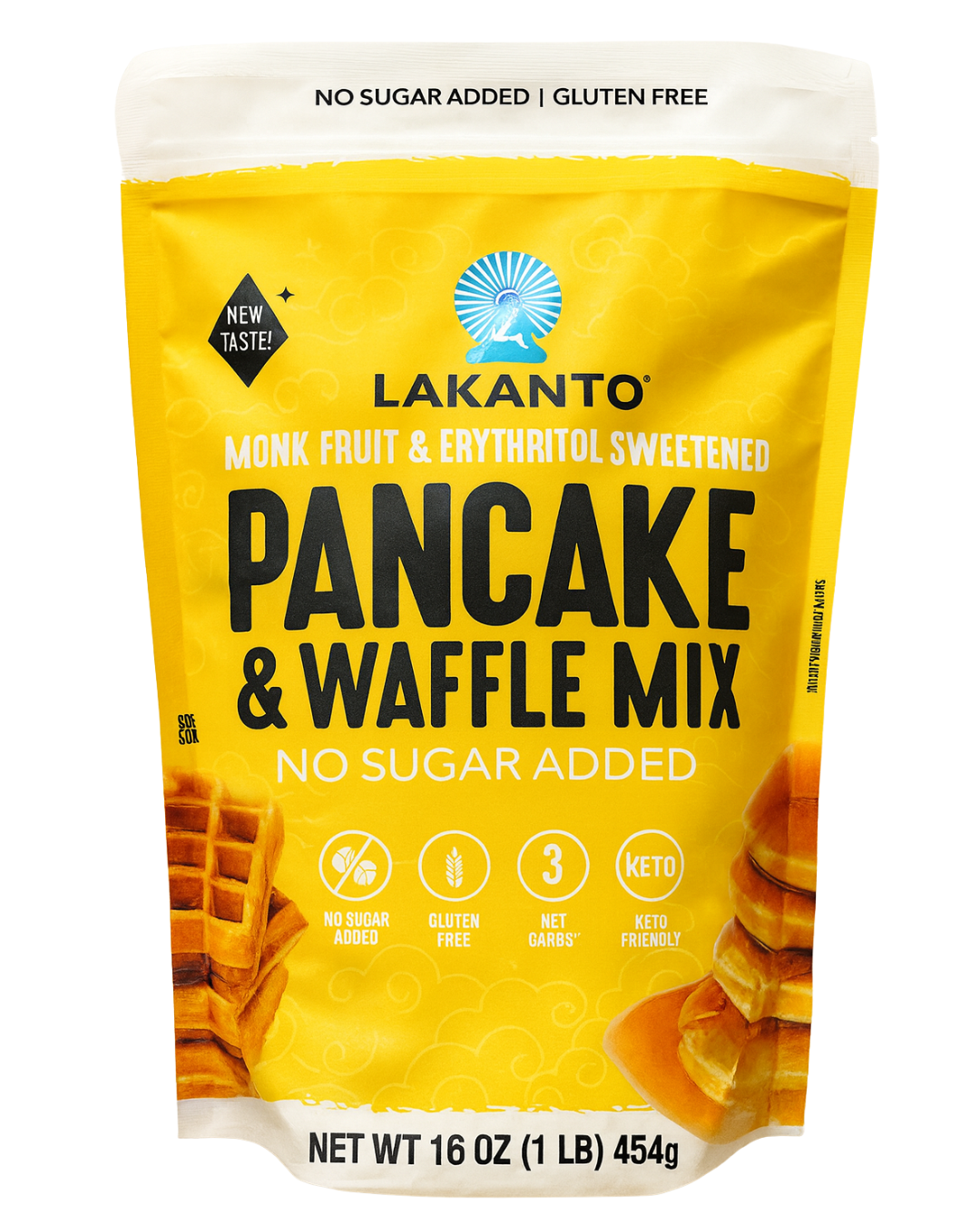 Lakanto pre mezcla de Panqueques y Waffles Zero Azúcar
