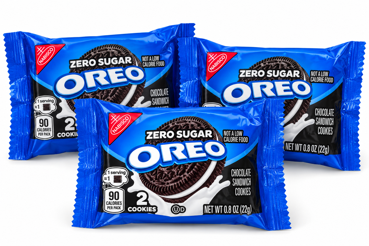 OREO Galletas sándwich de chocolate sin azúcar Pack x 3 unidades